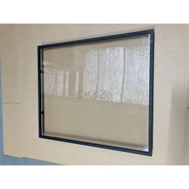 Haardglas, 20 x 20 cm, glas voor de open haard, hittebestendig glas, 4 mm dik glas, aan beide zijden gepolijst glas, zichtscherm voor vuurplaats, temperatuurbestendig tot 800 °C, 200 x 200 mm