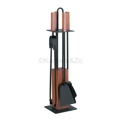 Haardstel type H542L hout/zwart