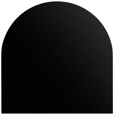 Vloerplaat glas 6MM - halfrond L90 x B90cm (ZWART)