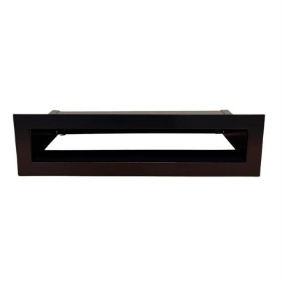 Convectierooster 300x50 mm FLAT met veren (ZWART)