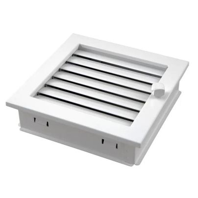 Luchtrooster MODERN 20x20 cm met lamellen (WIT)