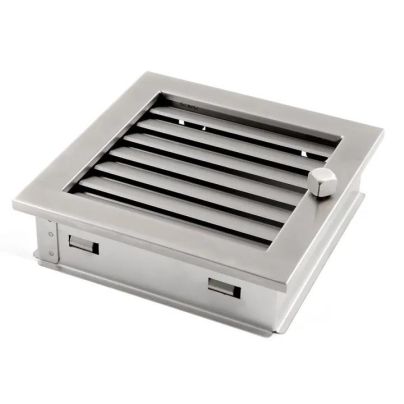 Luchtrooster MODERN 20x20 cm met lamellen (RVS)