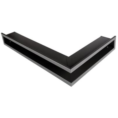 Convectierooster OPEN rechts 60x40x6 cm met veren (GRAFIET)