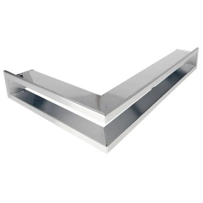 Convectierooster OPEN links 60x40x6 cm met veren (RVS)