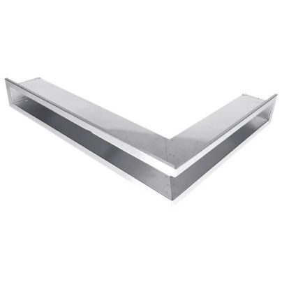 Convectierooster OPEN rechts 80x40x6 cm met veren (RVS)