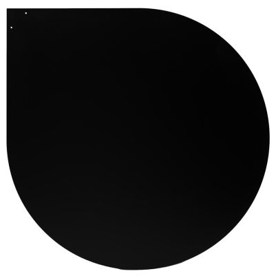 Vloerplaat staal 2MM - druppelvorm 110 x 110 cm zwart