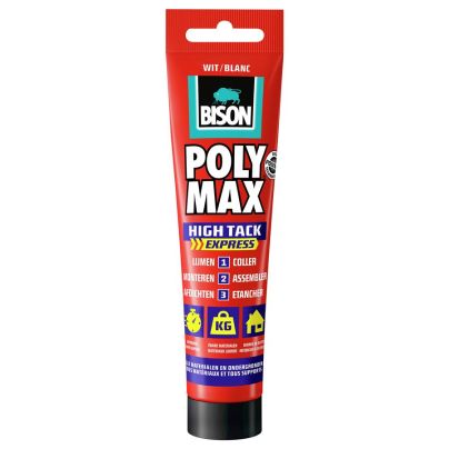 Bison | Poly Max High Tack Express montagelijm constructielijm | WIT 165G