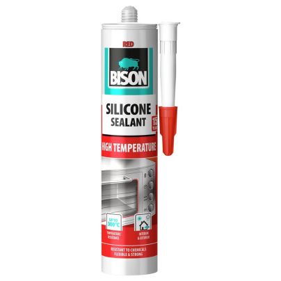 Bison | High Temperature RED |hittebestendige siliconenkit | 280ML