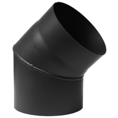 Bocht Ø130 | 2 mm dikwandig staal zwart - 45°