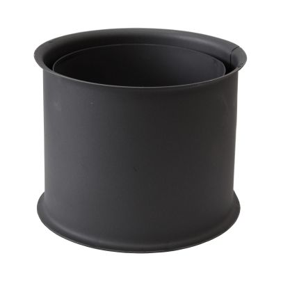 Nisbus Ø150 | 2 mm dikwandig staal zwart - dubbel