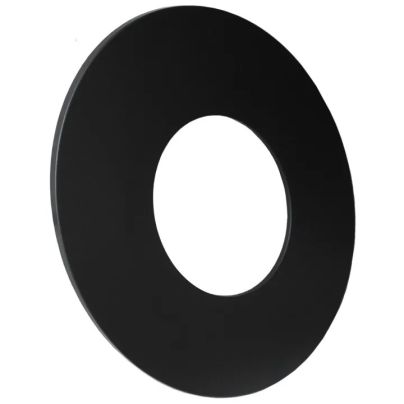 Brede rozet Ø150 | 2 mm dikwandig staal zwart