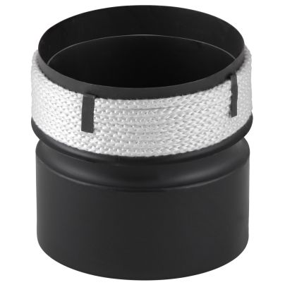 Aansluitstuk keramisch kanaal Ø130 > Ø150 | 2 mm dikwandig staal zwart