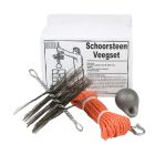 Veegset staalborstel compleet Ø150mm