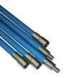 Flexibele veegstok blauw semi-professioneel 1.20m - M12